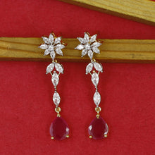 Round Neck Zircon/AD Necklace Set 19535-08