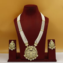 Long Neck Jadau Necklace Set 19228-48