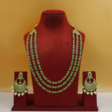 Long Neck Jadau Necklace Set 19232-48