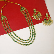 Long Neck Jadau Necklace Set 19232-48