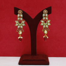 Bridal Ruby Polki Long Necklace Set 20136-7320