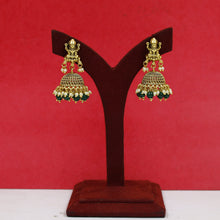 Antique Gold Plated Round Neck Temple Necklace Set 19247-28