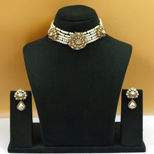 Moissanite Sabya Inspired Choker Kundan Necklace Set 19087-87