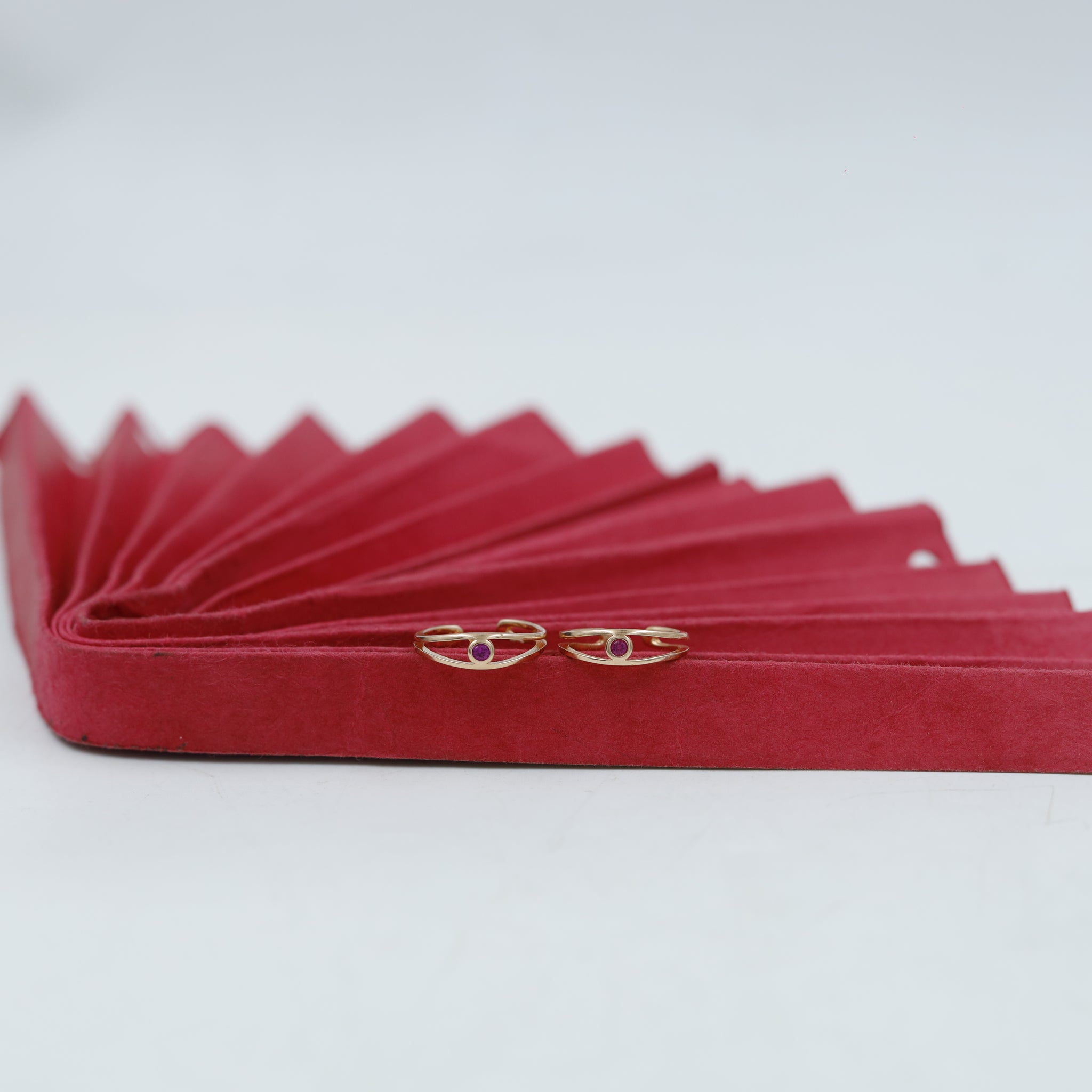 Pure Silver 925 Hallmarked Rose Gold Toe Ring 7082-1225