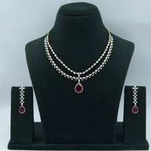Round Neck Zircon/AD Necklace Set 17515-08