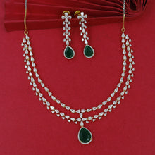 Round Neck Zircon/AD Necklace Set 17515-08