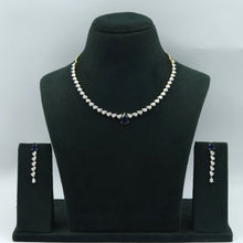 Round Neck Zircon/AD Necklace Set 17512-08