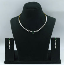 Round Neck Zircon/AD Necklace Set 17512-08
