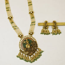 Long Neck Temple Necklace Set 19273-28