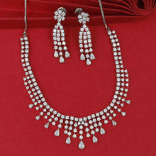 Round Neck Zircon/AD Necklace Set 17509-08