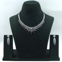 Round Neck Zircon/AD Necklace Set 17509-08
