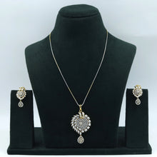 Stylish Zircon/AD Pendant Set 17536-08