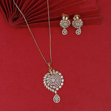Stylish Zircon/AD Pendant Set 17536-08