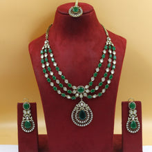 3 Line Layered Kundan Necklace Set 19491-69