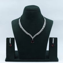 Round Neck Zircon/AD Necklace Set 17571-31