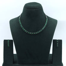 Round Neck Zircon/AD Necklace Set 17563-31