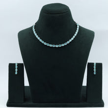Round Neck Zircon/AD Necklace Set 17563-31