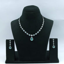 Round Neck Zircon/AD Necklace Set 17565-31