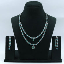 Round Neck Zircon/AD Necklace Set 17576-31