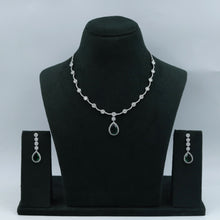 Round Neck Zircon/AD Necklace Set 17564-31