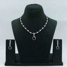 Round Neck Zircon/AD Necklace Set 17564-31