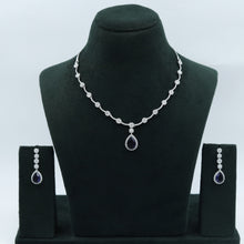 Round Neck Zircon/AD Necklace Set 17564-31