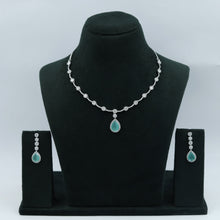 Round Neck Zircon/AD Necklace Set 17564-31
