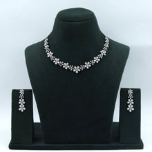 Round Neck Zircon/AD Necklace Set 17572-31