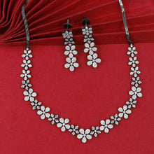 Round Neck Zircon/AD Necklace Set 17572-31