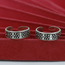 Pure Silver 925 Hallmarked Black Silver Toe Ring 8397-2296