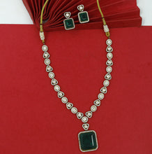 Manish Malhotra Inspired Moissanite Round Neck Kundan Necklace Set 17602-42