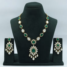 Manish Malhotra Inspired Moissanite Round Neck Kundan Necklace Set 17622-87