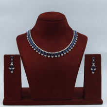Round Neck Zircon/AD Necklace Set 17956-11