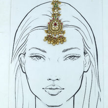 Antique Gold Finish Maang Tikka 17996-94