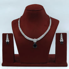 Round Neck Zircon/AD Necklace Set 18057-69