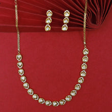Round Neck Kundan Necklace Set 18053-69