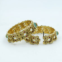 Antique Gold Finish Bangles/Kada 18017-94