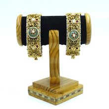 Antique Gold Finish Bangles/Kada 18017-94