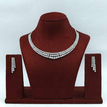 Round Neck Zircon/AD Necklace Set 18038-69