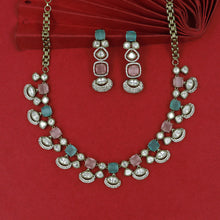 Round Neck Kundan Necklace Set 18064-69