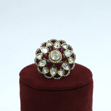 Antique Gold Plated Kundan Ring 18170-68