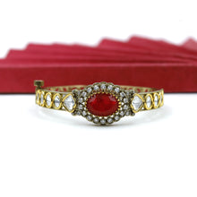 Antique Gold Plated Kundan Bracelet 18190-68