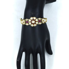 Antique Gold Plated Kundan Bracelet 18192-68