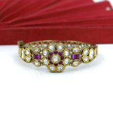 Antique Gold Plated Kundan Bracelet 18192-68