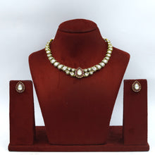 Round Neck Polki Necklace Set 14908-21