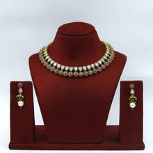 Round Neck Polki Necklace Set 13324-21