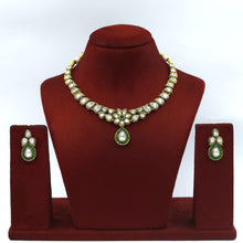 Round Neck Polki Necklace Set 11847-21