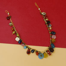 Multi Color Stones Pearl Necklace Set 18581-90