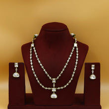 Round Neck Layered Kundan Necklace Set 18324-28