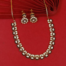 Round Neck Kundan Necklace Set 18236-21